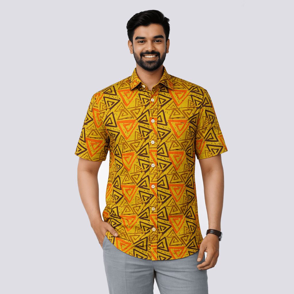 Arong Half Sleeve Cotton Shirt for Men