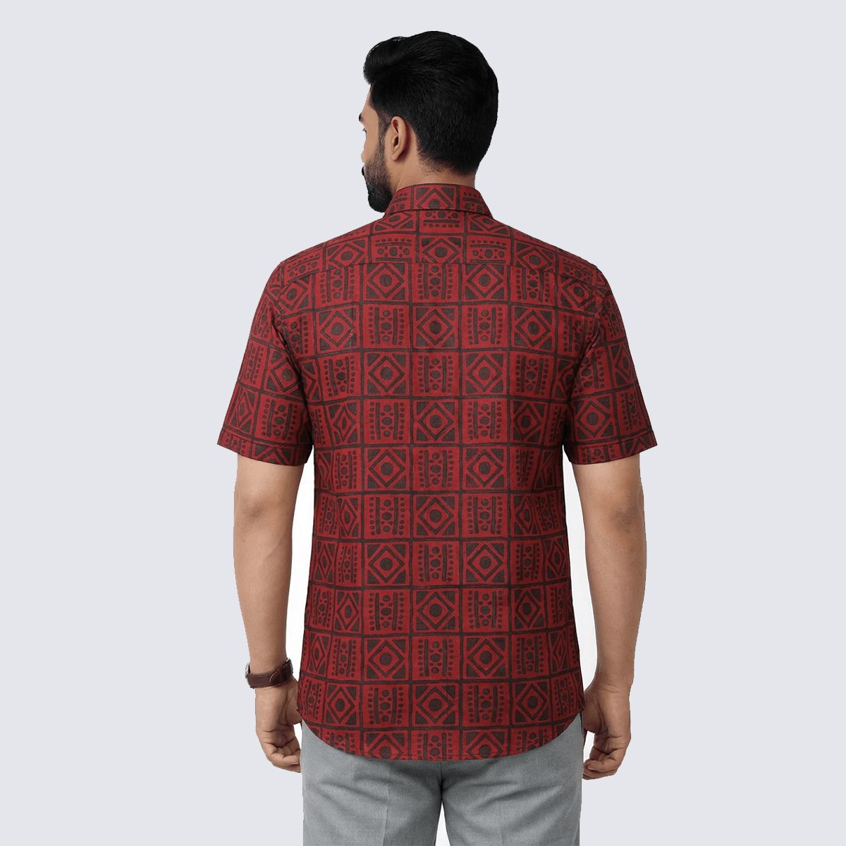 Arong Half Sleeve Cotton Shirt | Bunonika-45 2 Arong Half Sleeve Cotton Shirt for Men