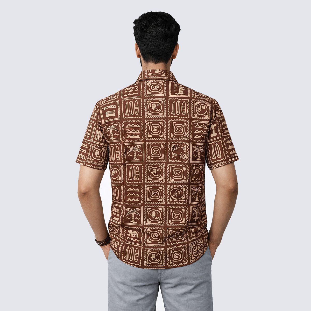 Arong Half Sleeve Cotton Shirt | Bunonika-34 2 Arong Half Sleeve Cotton Shirt for Men