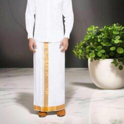 Premium Men 100% Cotton Single Layer South Indian Dhoti | Tamil Lungi - Bunonika