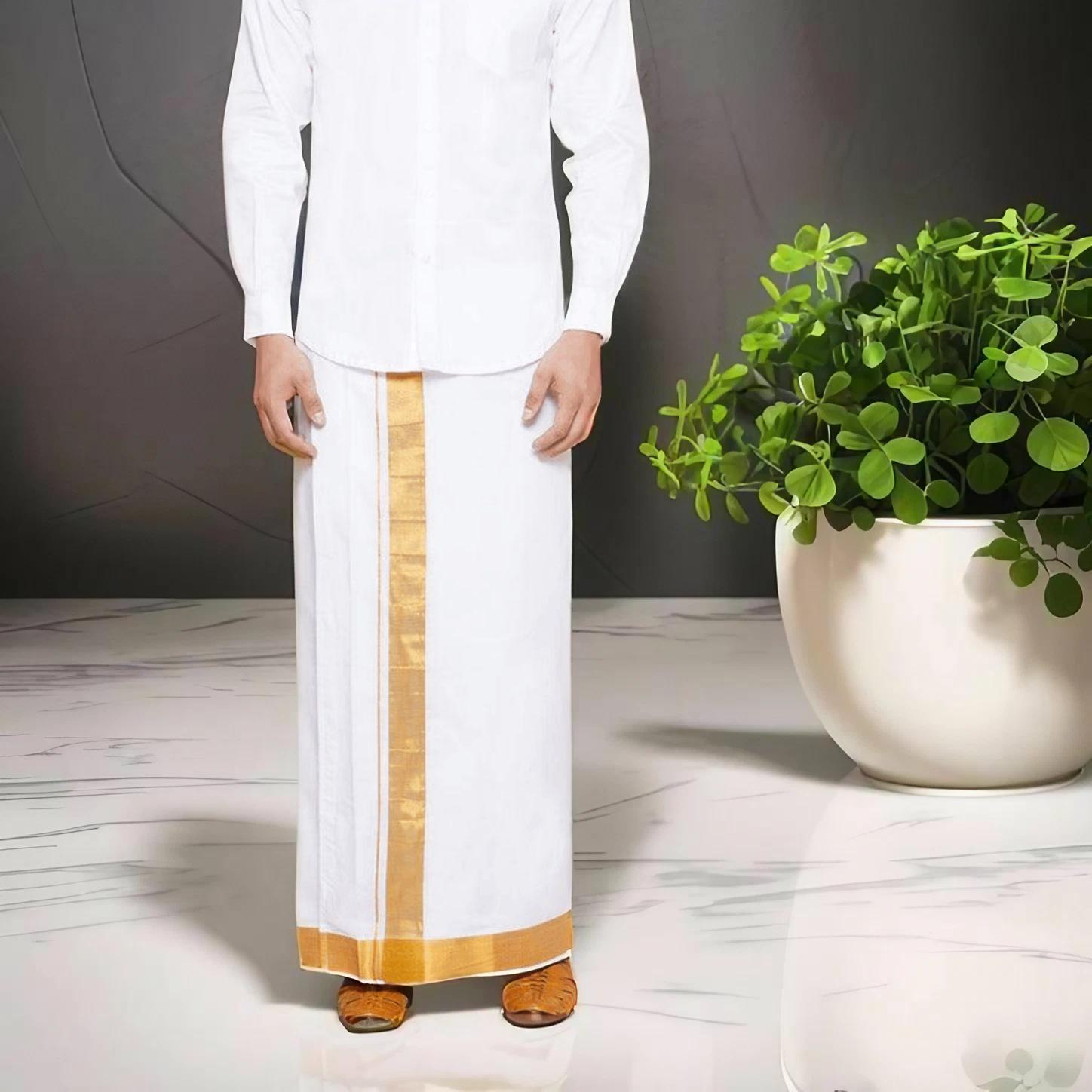Premium Men 100% Cotton Single Layer South Indian Dhoti | Tamil Lungi - Bunonika 4 Premium Men 100% Cotton Single Layer South Indian Dhoti | Tamil Lungi - Bunonika
