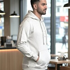 Men’s Premium Hoodie in Cotton Blend — Full Front View