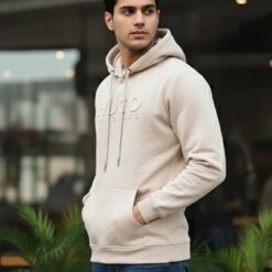 Men’s Premium Hoodie in Cotton Blend — Full Front View