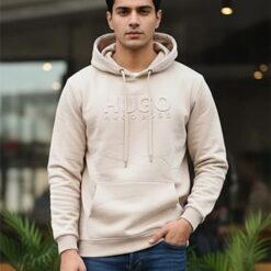 Men’s Premium Hoodie in Cotton Blend — Full Front View