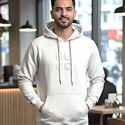 Men’s Premium Hoodie in Cotton Blend — Full Front View