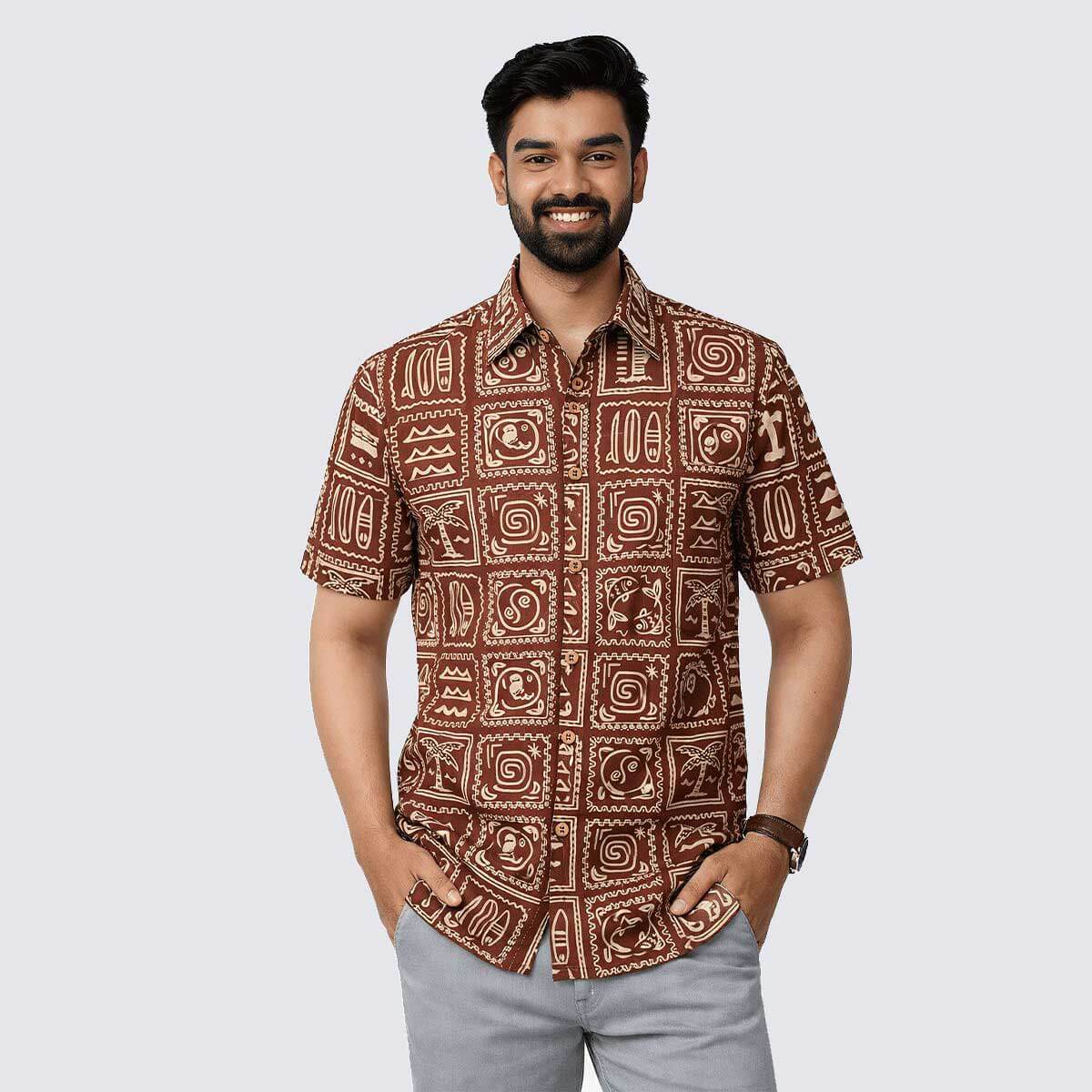 Arong Half Sleeve Cotton Shirt | Bunonika-34 3 Arong Half Sleeve Cotton Shirt | Bunonika-34