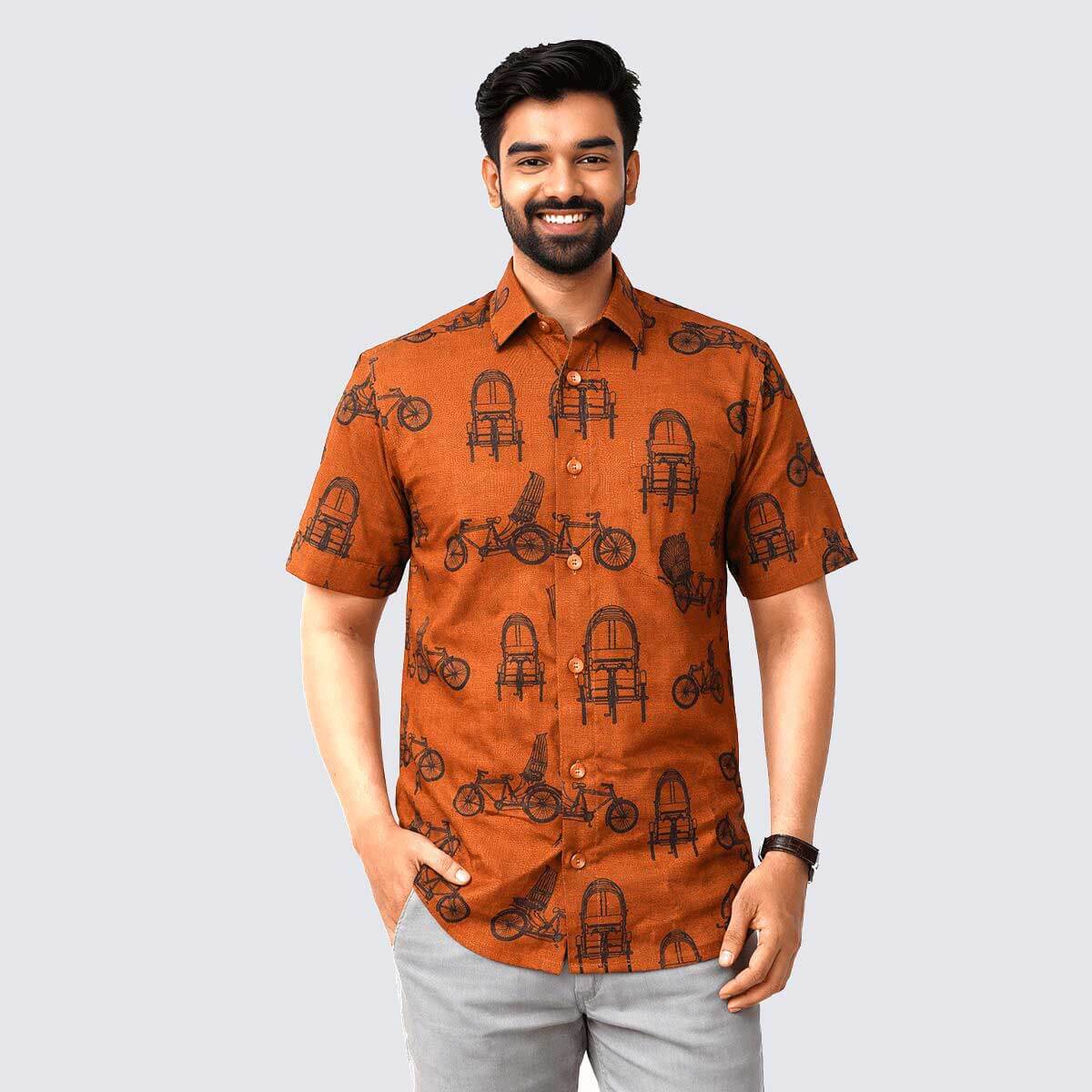 Arong Cotton Half Sleeve Shirt for Men | Bunonika-31 3 Arong Cotton Half Sleeve Shirt for Men | Bunonika-31